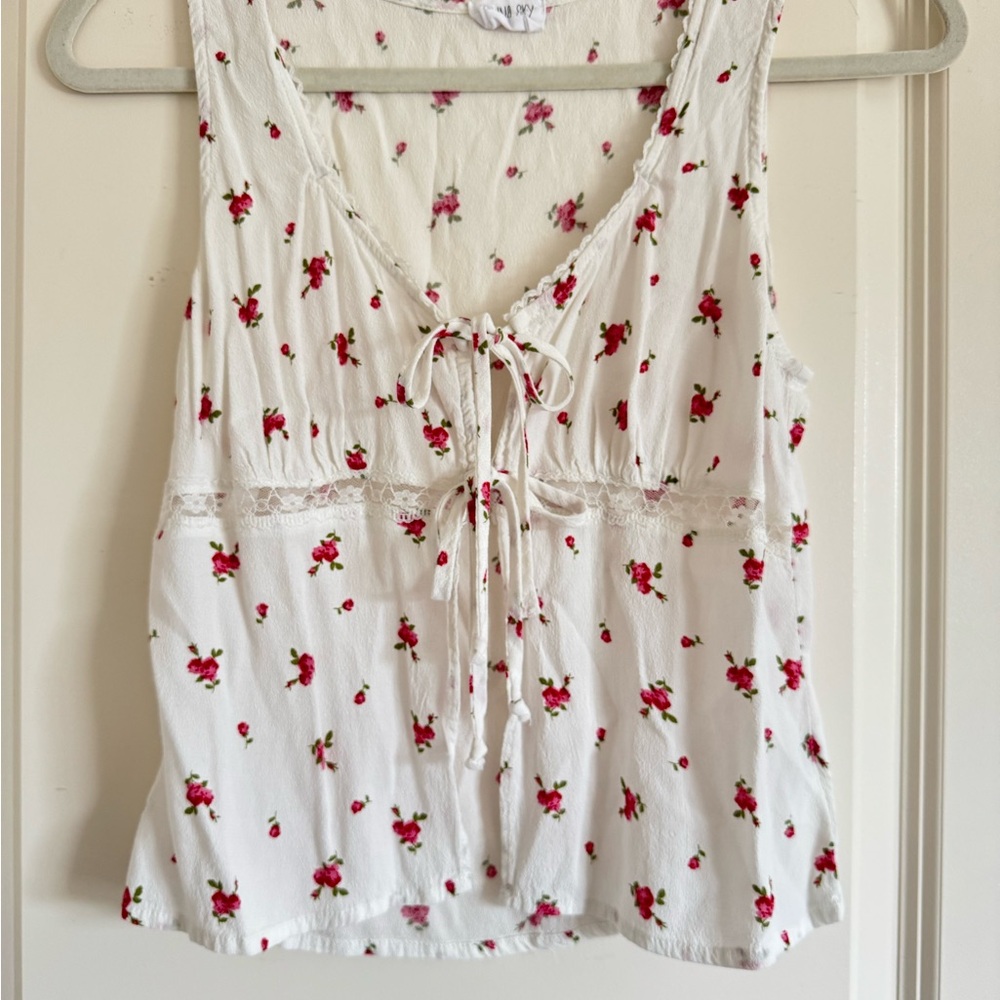 Sienna Sky Floral Tie-Front Blouse